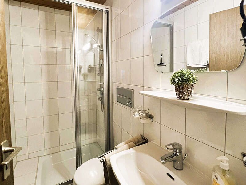 Badezimmer mit Dusche und WC im Top 6