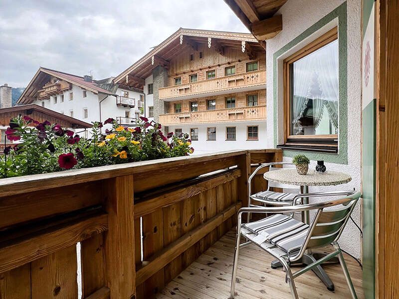 Ausblick vom Balkon im Top 1 auf Gerlos