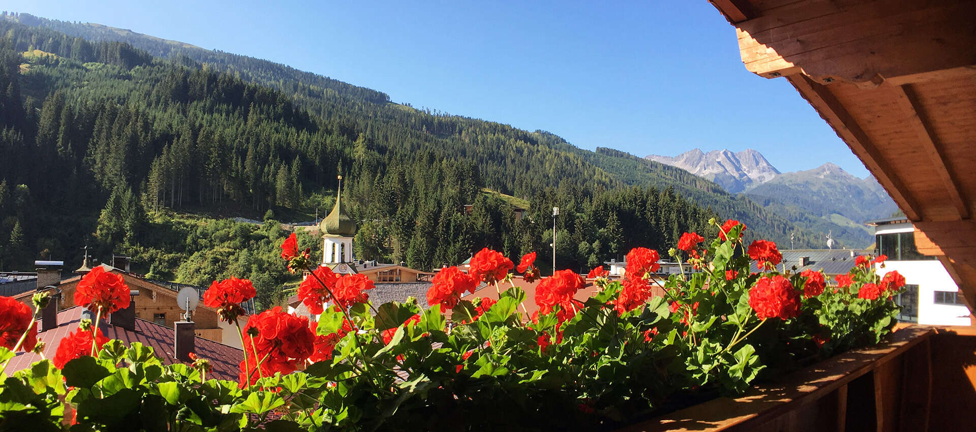 Aussicht vom Balkon vom Appart Kofler in Gerlos