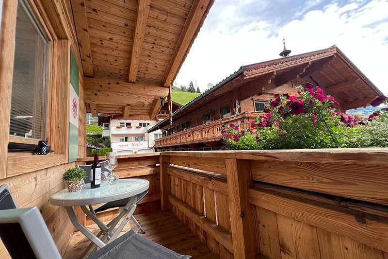 Ausblick vom Balkon von Zimmer 5 vom Petererhof