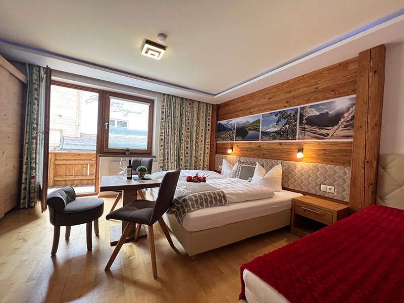 One double bed and one single bed in room 3