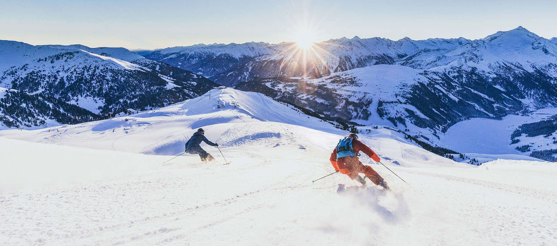 Skiing in the Zillertal Arena