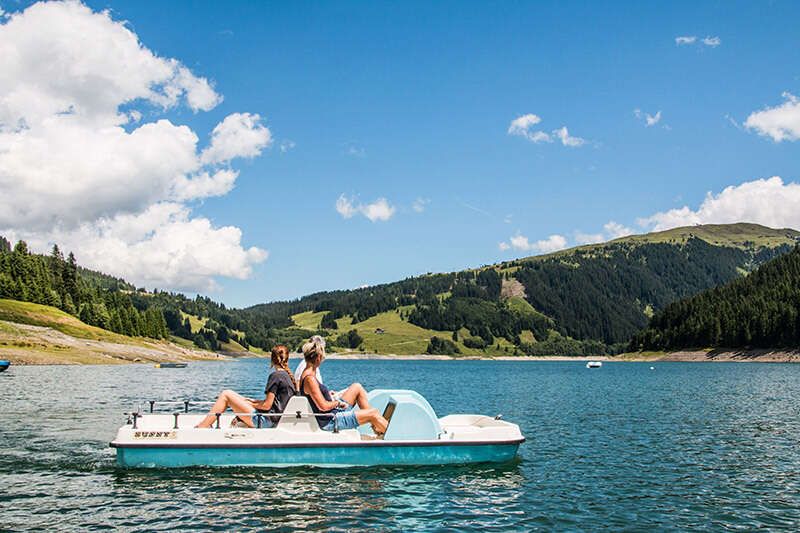 Pedal boating Durlassboden reservoir Gerlos